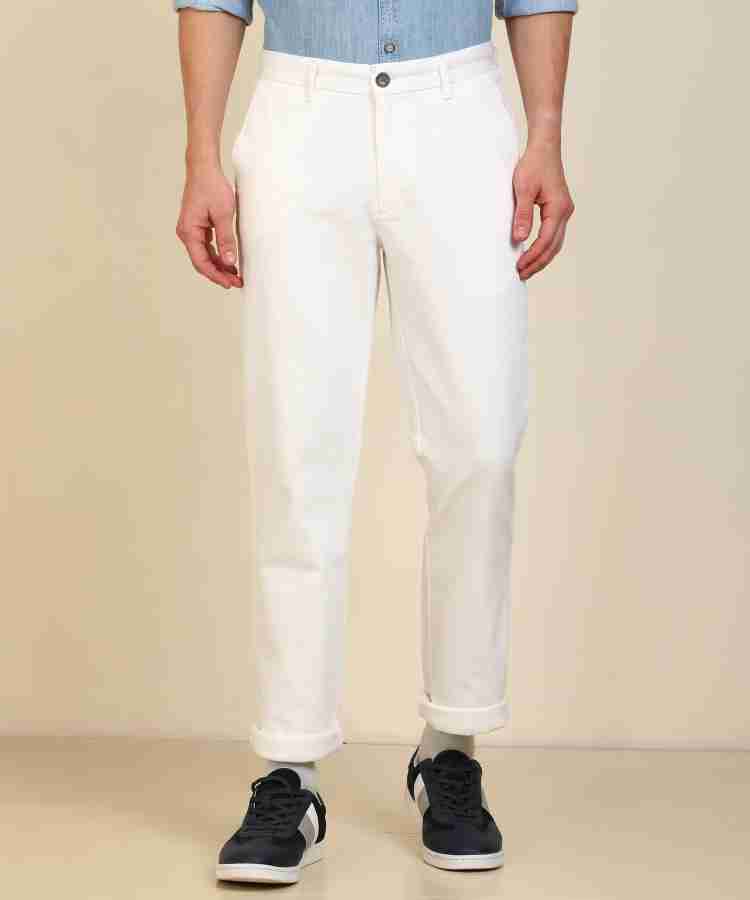 Men White Trousers - Buy Men White Trousers online in India