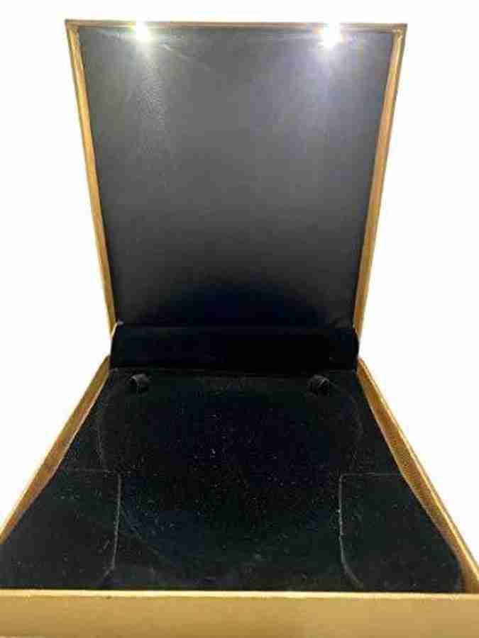 FebTech LED Jewell Necklace Box with Led Light New Look Golden Color Diamond Style Jewellery Ring Coin Pendant Vanity Box Price in India Buy FebTech LED Jewell Necklace Box with Led
