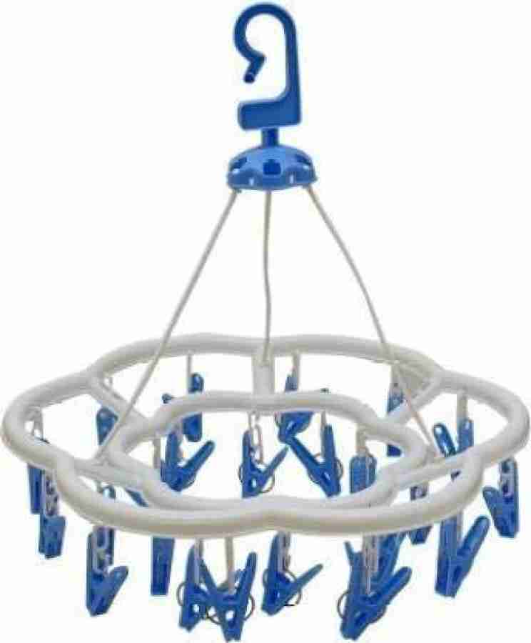 homeinn Plastic Foldable Round Cloth Drying Stand Hanger Cloth Hanging 24 Clips pegs Baby Clothes Hanger Stand Set of 1 Multicolor Plastic Cloth Clips Price in India Buy homeinn Plastic Foldable Round...