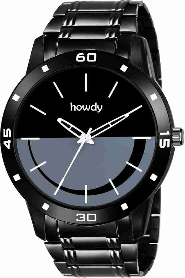 howdy Black analog Analog Watch For Men Buy howdy Black analog Analog Watch For Men c513A Online at Best Prices in India Flipkart