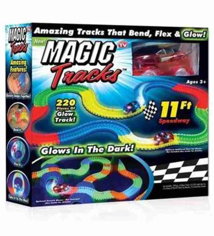 Flexible glow hot sale tracks cars