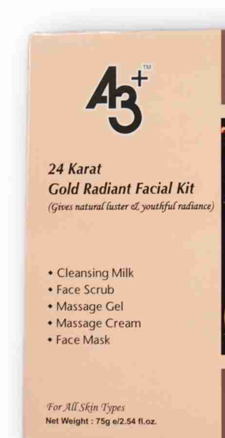 A3 plus Gold Facial Kit for Oily Skin Price in India Buy A3