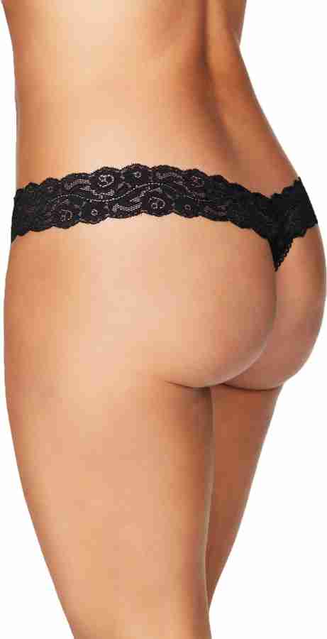 zaman Women Thong Black Panty - Buy zaman Women Thong Black Panty Online at  Best Prices in India