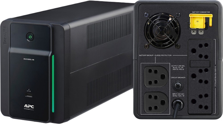 APC BVX1600LI-IN 230 V Line-interactive Tower Model UPS with Overload  Protection 5 Outlet Plugs