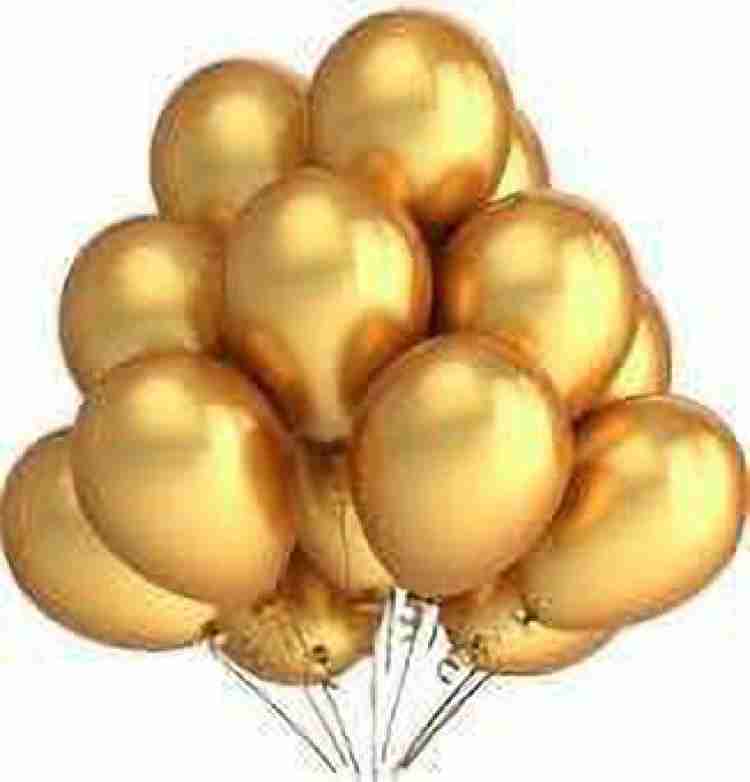 StyleonNation Outright Solid Combo Pack Mettalic Golden Party  Balloons Pack of 25 + WELCOME Golden Ballons pack of 7 alphabets Letter  Balloon - Letter Balloon