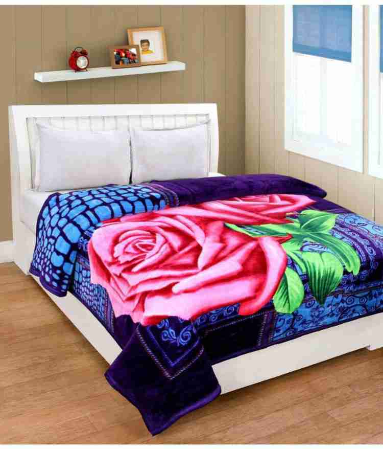 Shopping Store Floral Double Mink Blanket for Mild Winter Buy