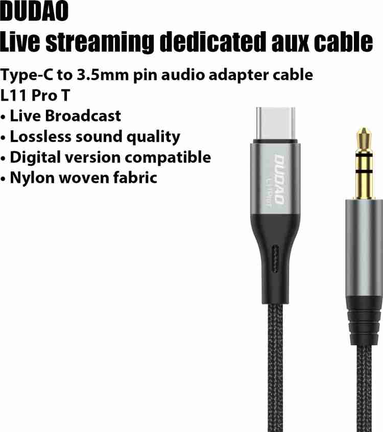 DUDAO AUX Cable 5 A 1 m Braided USB Type C to 3.5mm Aux Audio Cable for Car  and Mobile - DUDAO 