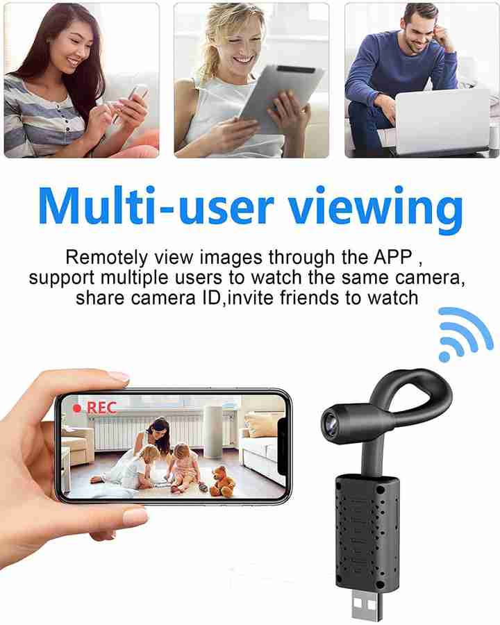JRONJ Spy Camera Wireless Hidden WiFi Camera with Remote Viewing