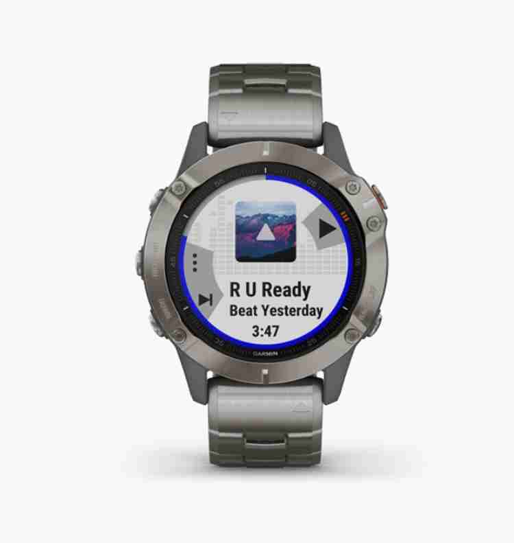 GARMIN Fenix 6 Sapphire Carbon Gray DLC, Wrist-Based Heart Rate 