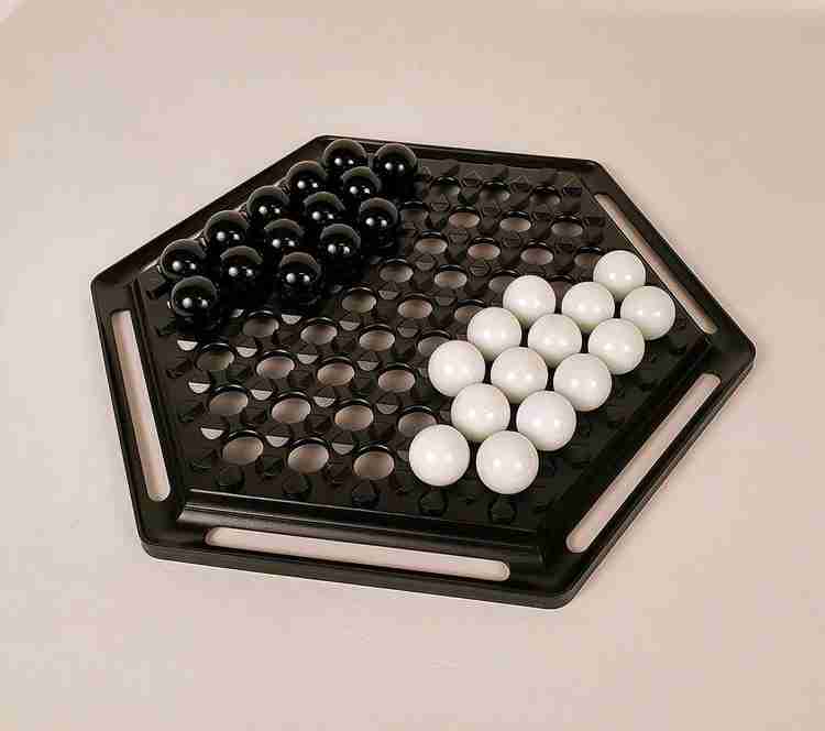 Board game with black and white marbles hotsell