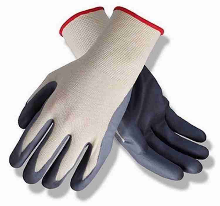 RBGIIT Cut Restitance Cheamical Water Heat Electric Shoot Proof Non Cutting  Rubber Safety Gloves In Contruction Steel Wooden Labour Motor Bike Reparing  Packing Worker Safety Hand Gloves AS569 Nylon Safety Gloves Price