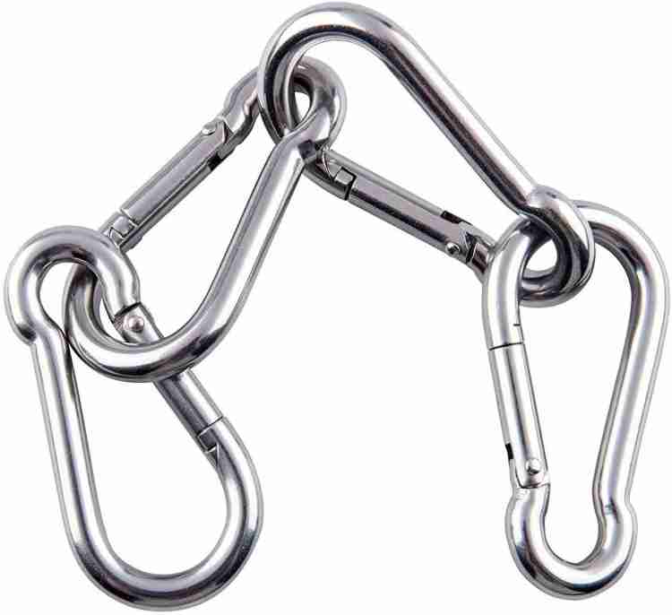 Lishonn Stainless Steel Spring Snap Hook Carabiner/Hook Swing  Connector/Heavy Duty Multipurpose (Silver) Hook 2 Price in India - Buy  Lishonn Stainless Steel Spring Snap Hook Carabiner/Hook Swing  Connector/Heavy Duty Multipurpose (Silver) Hook