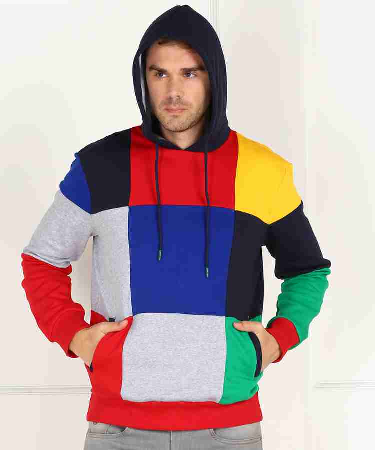 Colour block sweatshirt top mens