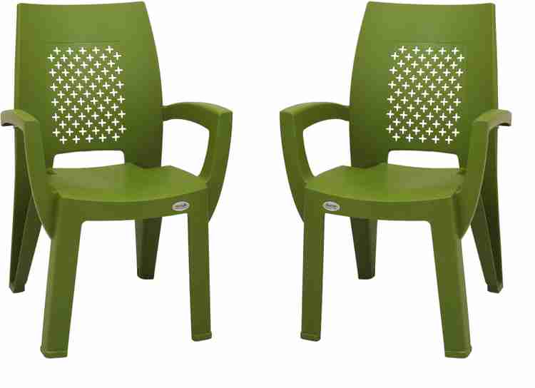 Supreme Esquire Plastic chair for home office Garden use 2 pcs