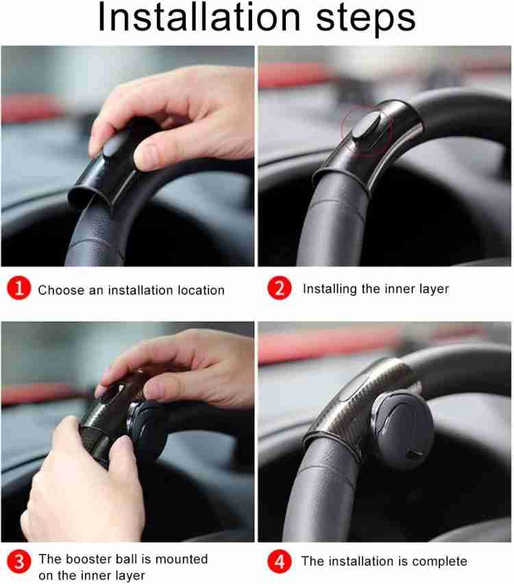 LAVITRA Black 360° Rotation Universal Car Steering Knob Wheels Spinner Knob  Power Save Easy Turn Ball Booster Vehicle Steering Wheel For Cars Price in  India - Buy LAVITRA Black 360° Rotation Universal