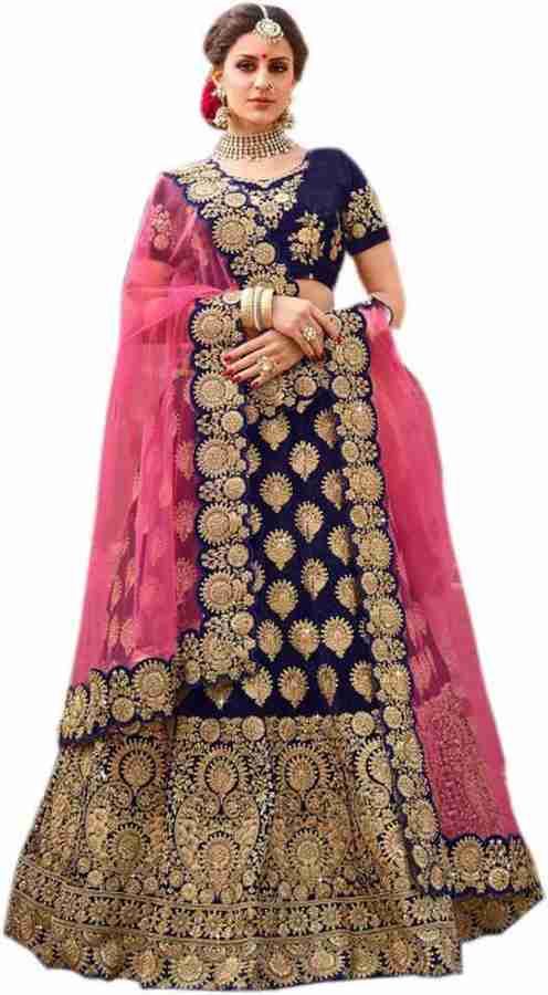 Women Wed Embroidered Semi Stitched Lehenga Choli Buy Women Wed Embroidered Semi Stitched Lehenga Choli Online at Best Prices in India Flipkart