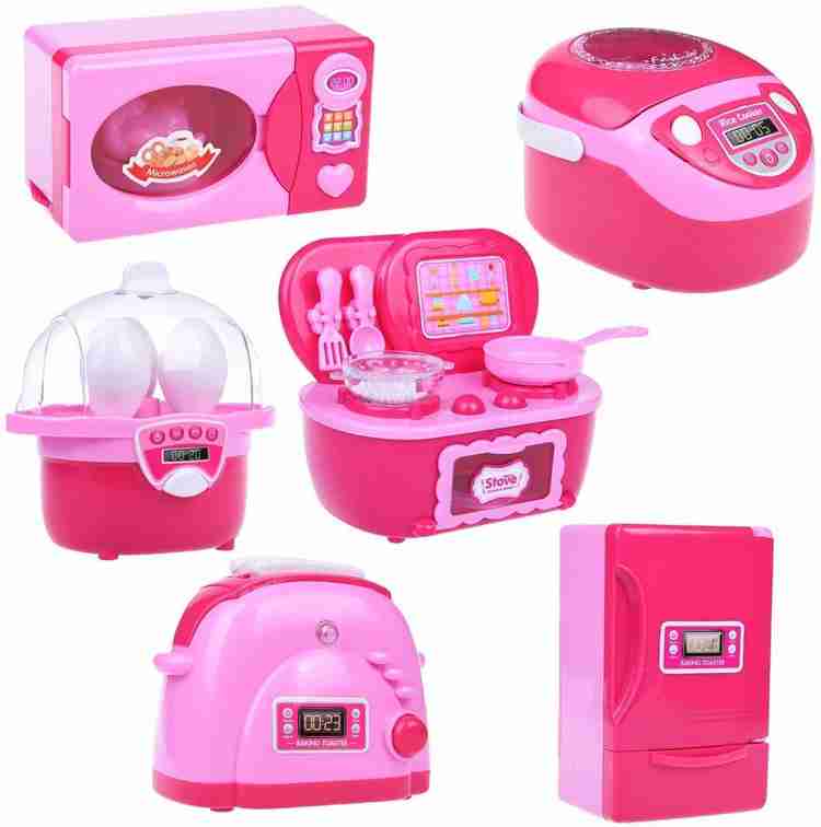 ALLAMWAR Kitchen Toys for Kids 6PCs Mini Electric Simulation Play
