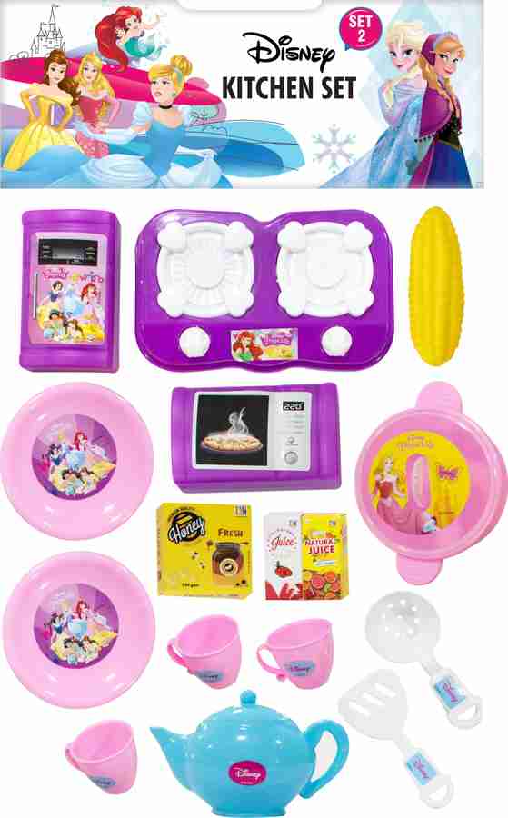 DISNEY Princess Role Play Kitchen Set 16 pieces for Kids Princess Role Play Kitchen Set 16 pieces for Kids Buy Ariel Rapunzel Belle Cinderella Snow White toys in India. shop