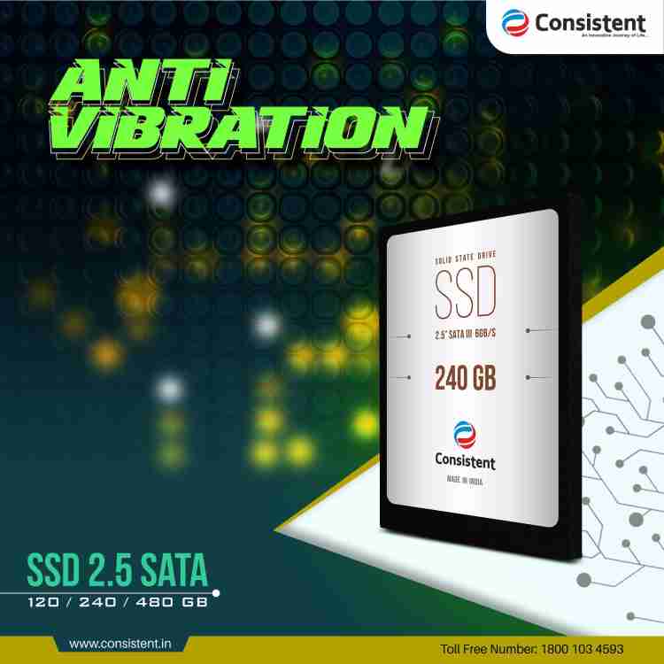 Consistent SSD 240 GB All in One PC's, Desktop, Laptop Internal Solid State  Drive (SSD) (CTSSD240S3) - Consistent 