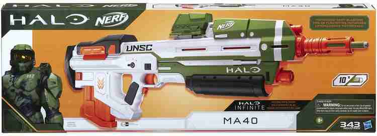 Nerf Halo MA40 Motorized Dart Blaster Includes Removable 10 Dart