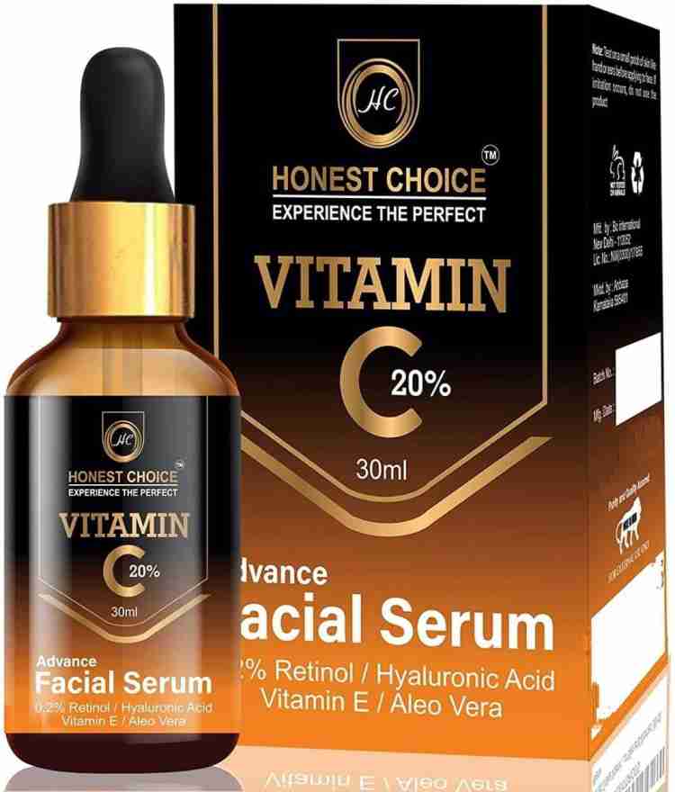 HONEST CHOICE Vitamin C Serum with Hyaluronic acid Aleo Vera and