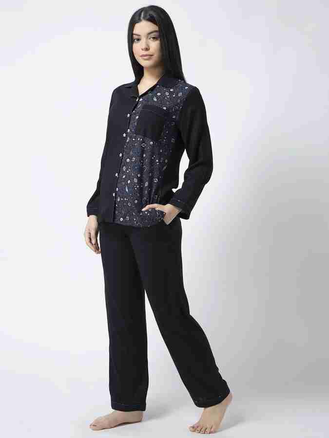 Adorenite Women Abstract Black Night Suit Set Price in India Buy Adorenite Women Abstract Black Night Suit Set at Flipkart Night Suit Set