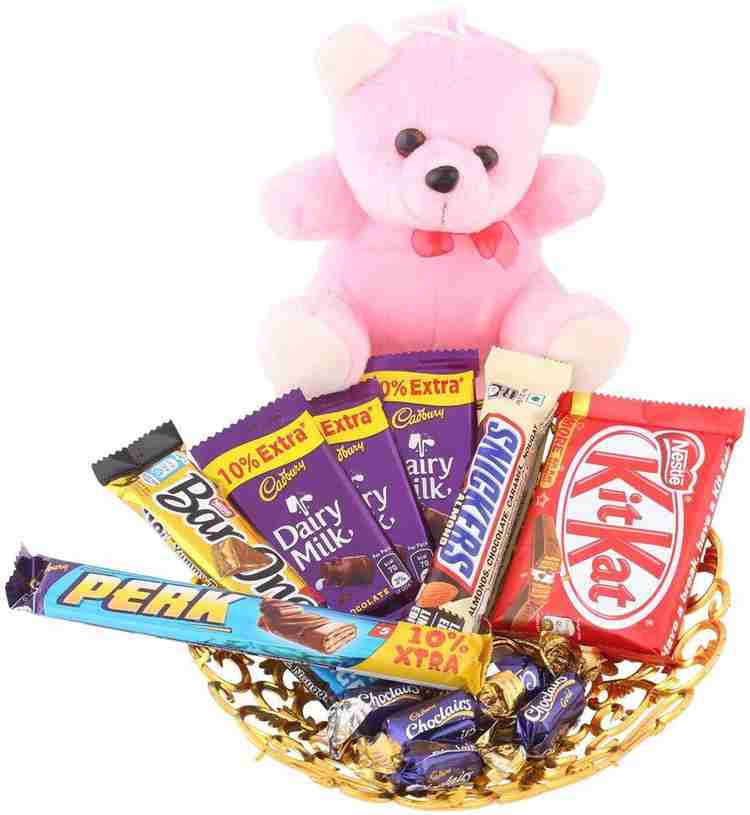 SurpriseForU Chocolates With Cute Teddy Bear Combo Price in India