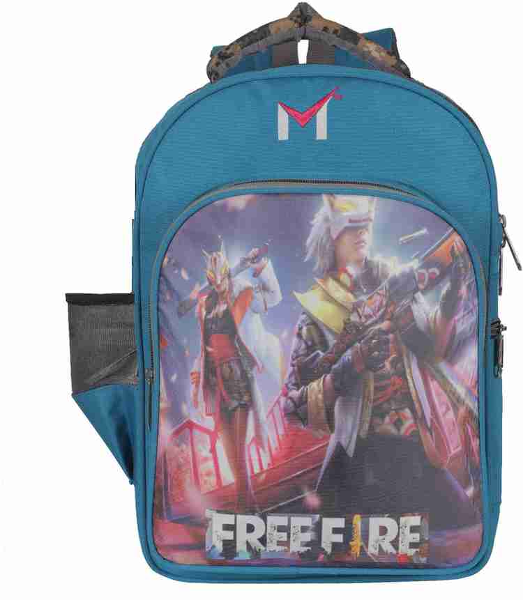 M SMS BAG HOUSE FreeFire Waterproof School BAG 1 TO 4 classes for kids Light Blue 36 L Backpack Light Blue Price in India Flipkart