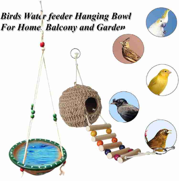 Hanging water bowl for birds best sale