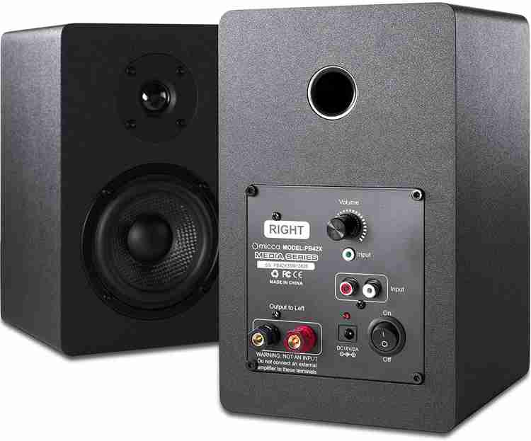 Buy Micca PB42X Powered Bookshelf With 4 Inch Carbon Fiber Woofer