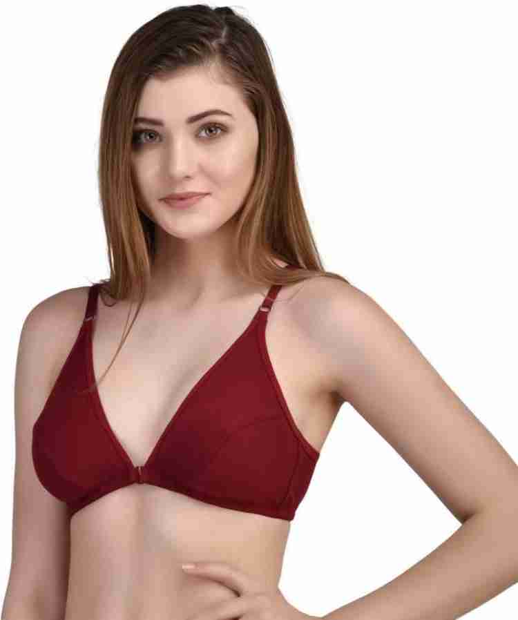 Buy Zourt Poly Cotton B Cup Front Open Bra Set of 3 Rani-Black-Rani Online  at Best Prices in India - JioMart.