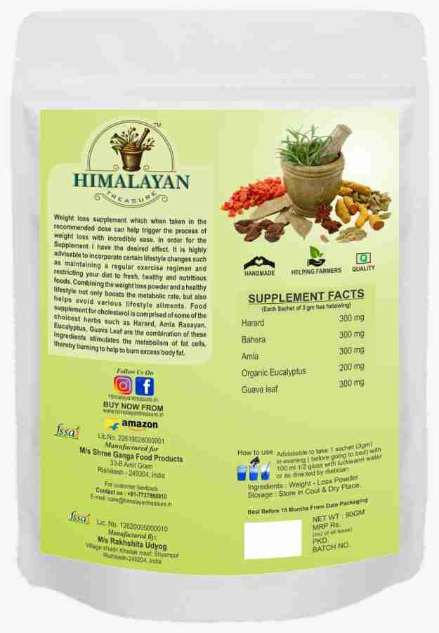 himalayan treasure Weight Loss Powder 30 Sachet 3 g Each 90 g