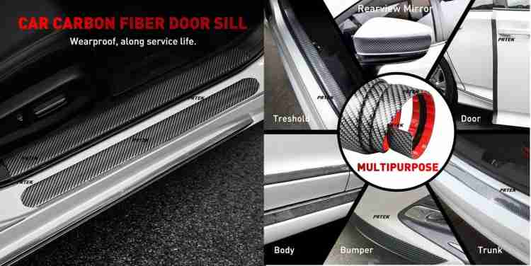 90CM Universal Car Trunk Door Sill Protector, Rubber Strip Sticker Auto  Rear Bumper Guard Scratch Protection Bar