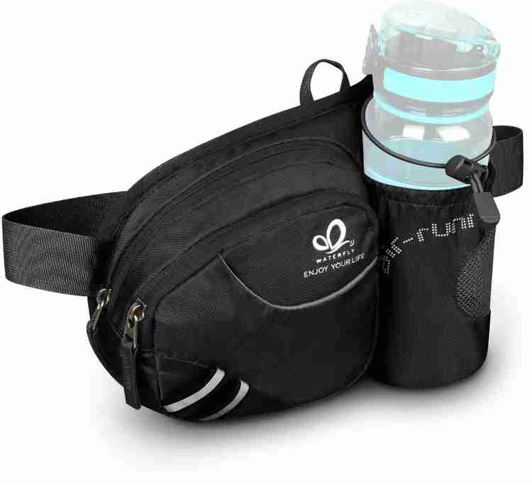 Waterfly With Water Bottle Holder Sports Fanny Pack Jogging Traveling Hiking Cycling Dog Walking Waist Pouch Waist Bag Black Price in India Flipkart
