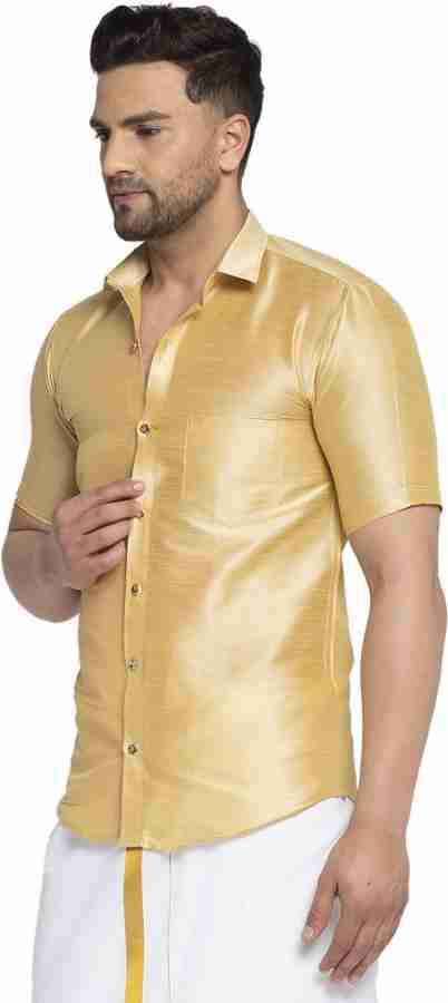 Gold color sales shirt for men