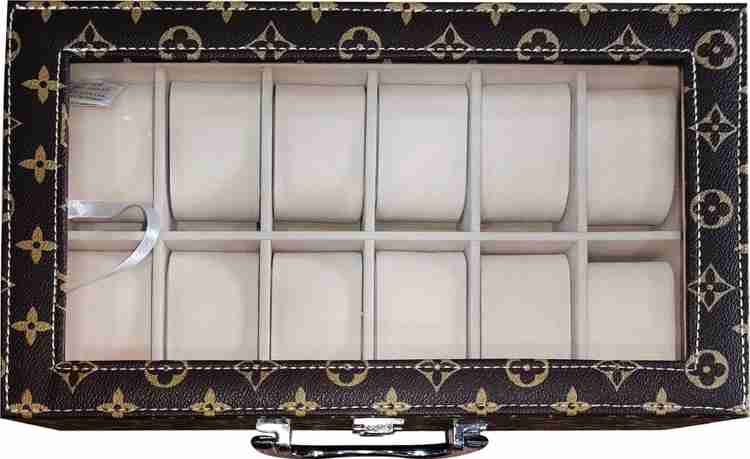PRINCE SALES LV 12 Watch Storage Box Wood Glass Special