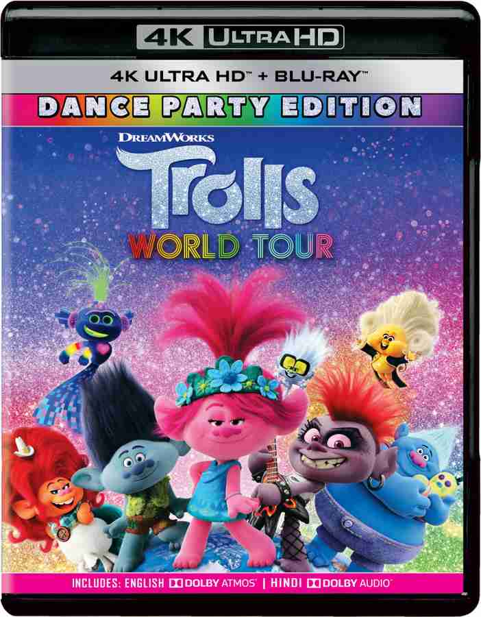 Trolls World Tour 4K UHD HD 2 Disc Price in India Buy Trolls World Tour 4K UHD HD 2 Disc online at Flipkart