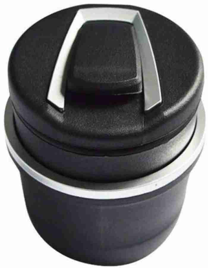 Campark Car Ashtray Black Matte Portable Anti Slip Rubber with LED