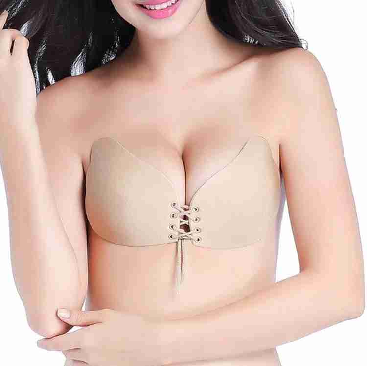 Buy YaShy Women's Silicone Lightly Padded Wired Strapless Transparent  Straps Push Up Bra (Size 34, Carry Red) Online In India At Discounted Prices