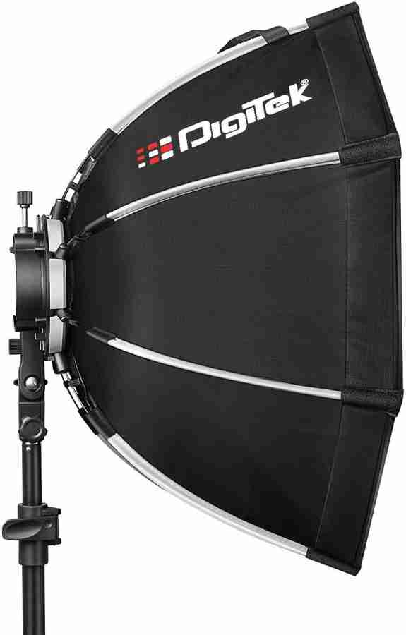 DIGITEK Lightweight & Portable Soft Box With S Type Bracket Mount | Comes  with 2 Diffuser sheets | Handle | Carrying Case | Compatible With All Flash  