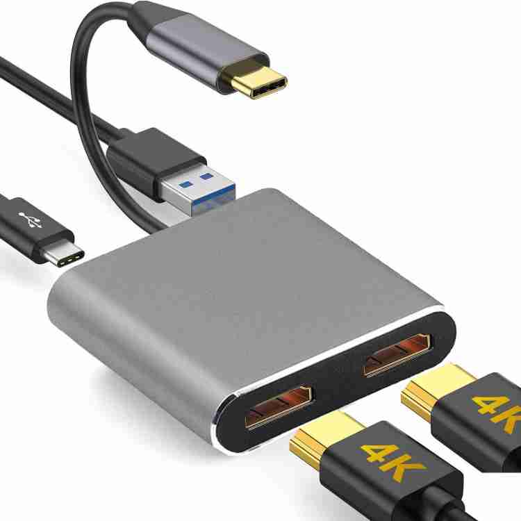 SEC 4 IN 1 USB C to Dual HDMI Adapter 4K 60hz 4 in 1 Type C