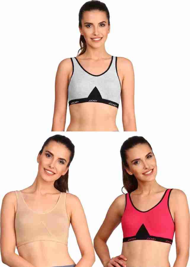Buy BOOMBUZZ Women's Cotton Jocky Sports Bra Daily Workout Non Padded  Sports Bra (Blue)(40A) Online at Best Prices in India - JioMart.
