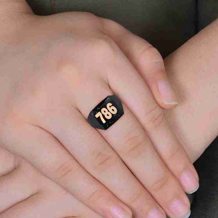 Black brass finger ring hotsell