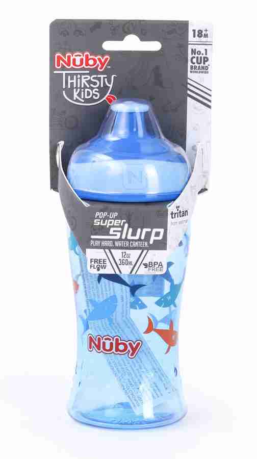 NUBY Pop up super slurp sippy Cups for your Kids Blue with