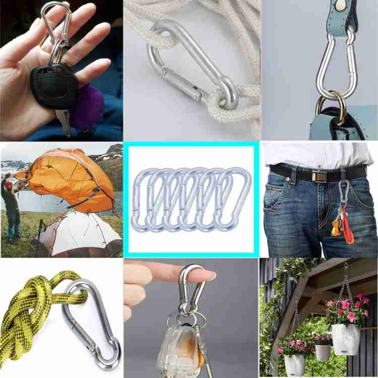 Productmine 6MM Snap Hook Stainless Steel 2.2 Inch Snap Hook Locking  Multipurpose - 6 PC Locking Carabiner - Buy Productmine 6MM Snap Hook  Stainless Steel 2.2 Inch Snap Hook Locking Multipurpose 