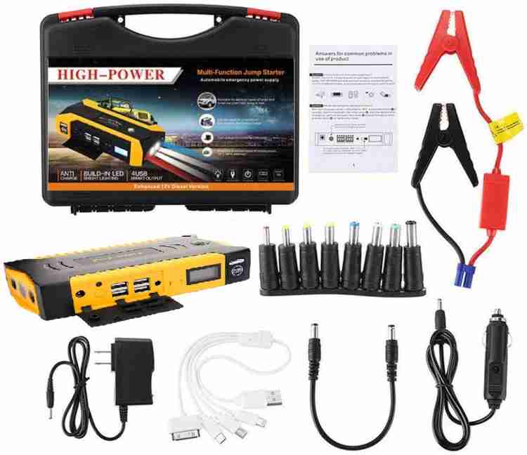 AuTO ADDiCT 50800mAh 12V With LED Flash Dual USB Car Jump Starter Booster  Portable Power Bank Backup Charger Multifunction Emergency Car Jump Starter  1 ft Battery Jumper Kit Price in India 