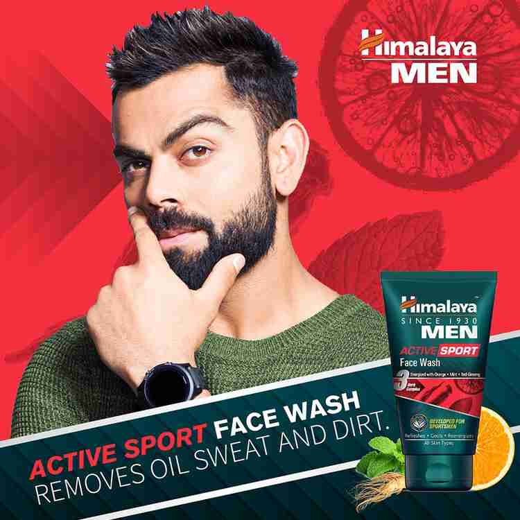 Himalaya men active sales sport face wash
