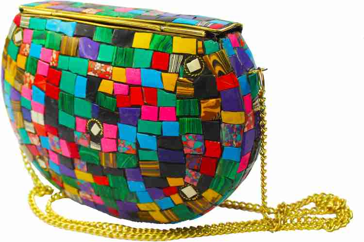 Multi color clutch purse hot sale