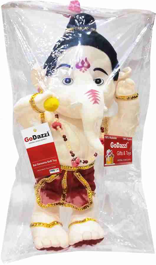 GoDazzl Bal Ganesh Ganpati Teddy Bear Soft Stuffed Plush Toy Kid