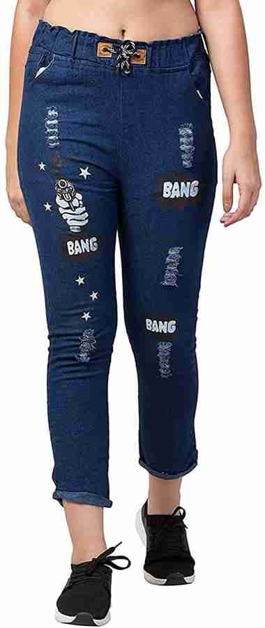 New Moon Jogger Fit Women Blue Jeans - Buy New Moon Jogger Fit Women Blue  Jeans Online at Best Prices in India